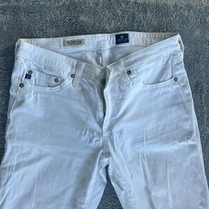 AG cigarette stilt crop white pant 29